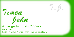 timea jehn business card